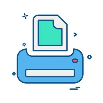 Printer icon design vector Stock Illustration