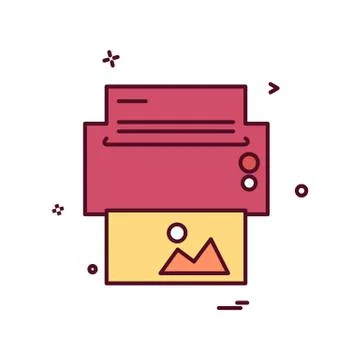 Printer icon design vector 스톡 일러스트