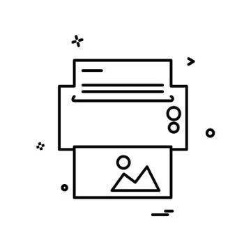 Printer icon design vector Stock Illustration