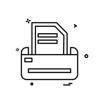 Printer icon design vector 스톡 일러스트