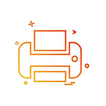 Printer icon design vector Stockillustratie