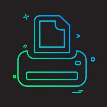 Printer icon design vector Stock Illustration