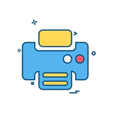 Printer icon design vector Stock Illustration