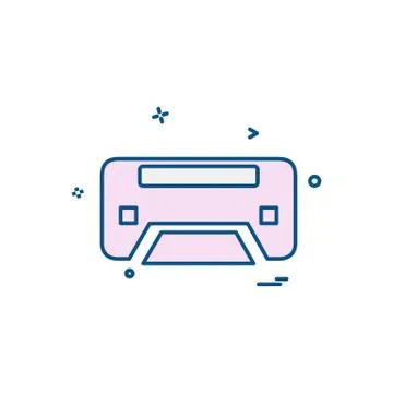 Printer icon design vector 스톡 일러스트