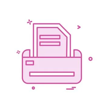Printer icon design vector Stock Illustration