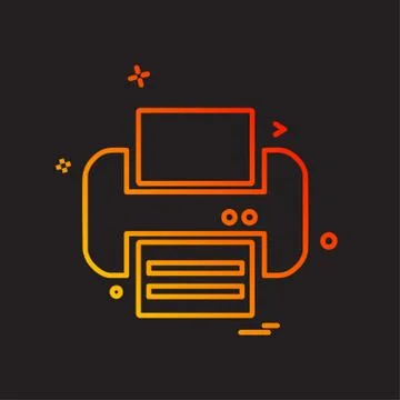 Printer icon design vector Stock Illustration