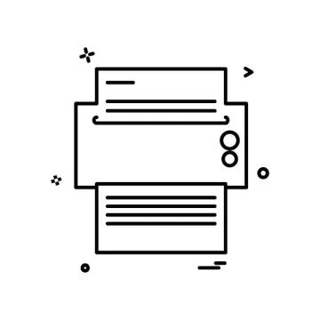 Printer icon design vector Stockillustratie