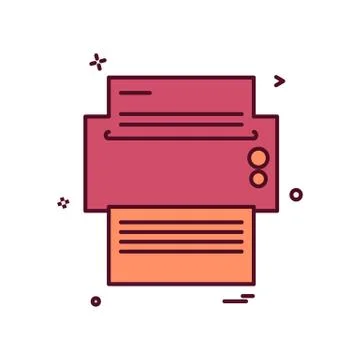 Printer icon design vector Stock Illustration