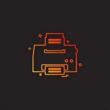 Printer icon design vector Stock Illustration