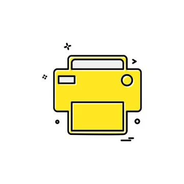 Printer icon design vector 스톡 일러스트