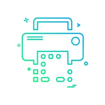 Printer icon design vector Stock Illustration