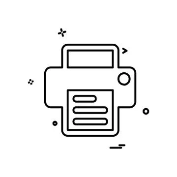 Printer icon design vector Stock Illustration