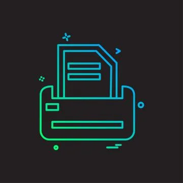 Printer icon design vector 스톡 일러스트