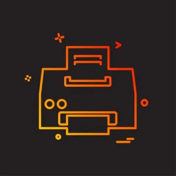 Printer icon design vector Stock Illustration