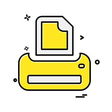Printer icon design vector 스톡 일러스트