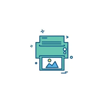 Printer icon design vector 스톡 일러스트