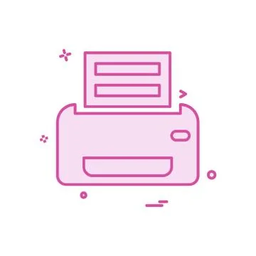 Printer icon design vector Stock Illustration