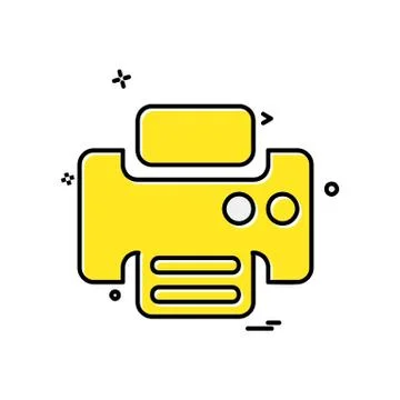 Printer icon design vector 스톡 일러스트