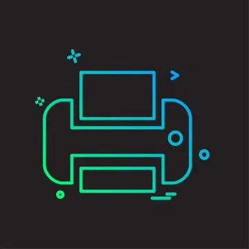 Printer icon design vector Stock Illustration
