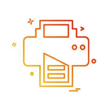 Printer icon design vector Stock Illustration