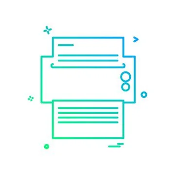 Printer icon design vector 스톡 일러스트
