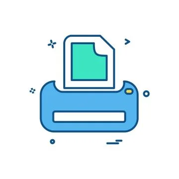 Printer icon design vector Stock Illustration