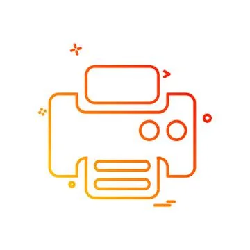 Printer icon design vector Stock Illustration