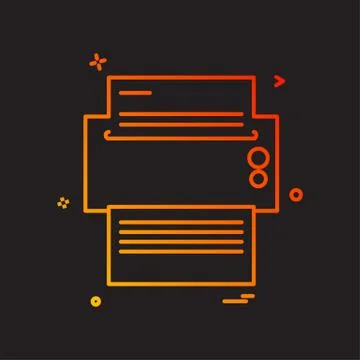 Printer icon design vector Stock Illustration