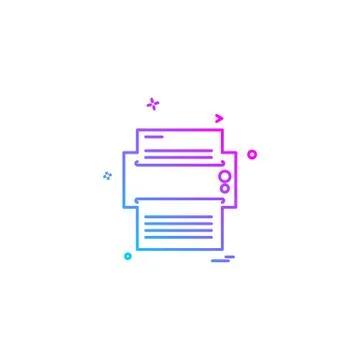 Printer icon design vector Stock Illustration