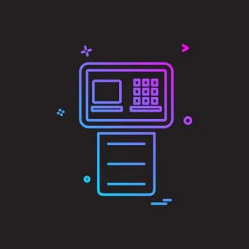 Printer icon design vector Illustrazione stock