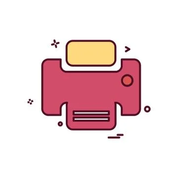 Printer icon design vector Stockillustratie