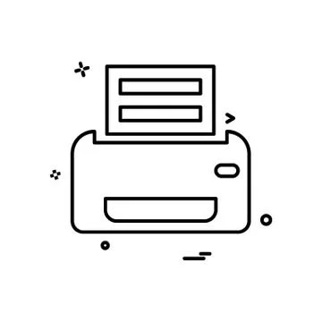 Printer icon design vector Stock Illustration