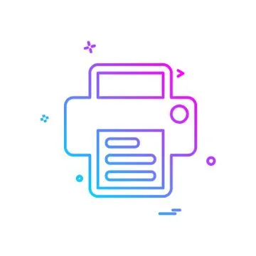 Printer icon design vector 스톡 일러스트