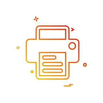 Printer icon design vector Stock Illustration