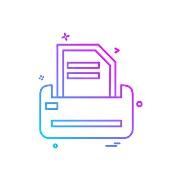 Printer icon design vector Stock Illustration