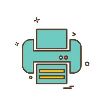 Printer icon design vector Stock Illustration