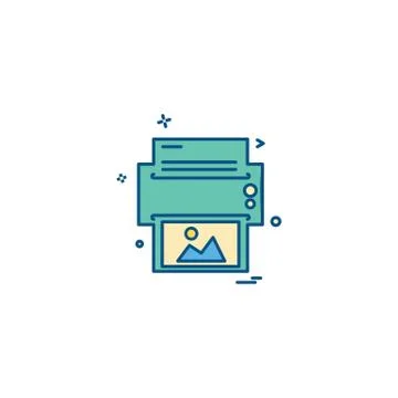 Printer icon design vector Stock Illustration