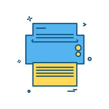 Printer icon design vector Stock Illustration