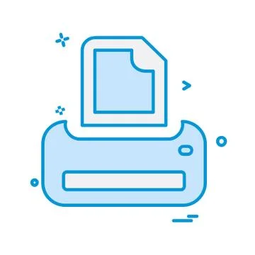 Printer icon design vector Stock Illustration