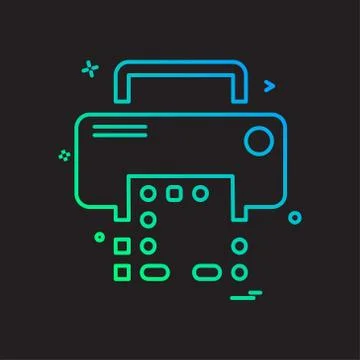 Printer icon design vector Stock Illustration