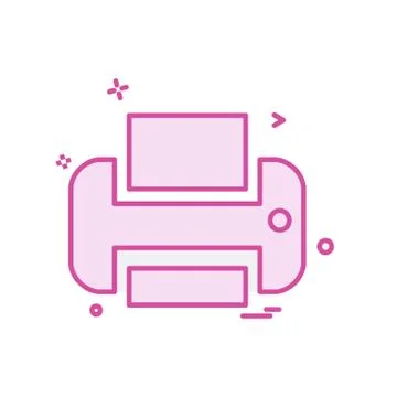 Printer icon design vector イラスト素材