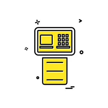 Printer icon design vector 스톡 일러스트