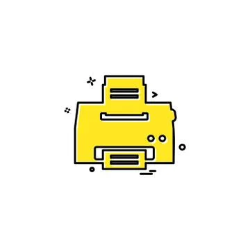 Printer icon design vector 스톡 일러스트