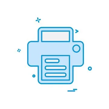 Printer icon design vector 스톡 일러스트