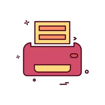 Printer icon design vector Stock Illustration