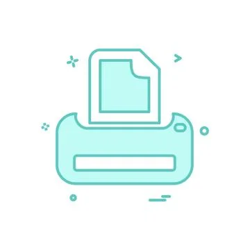Printer icon design vector Stock Illustration