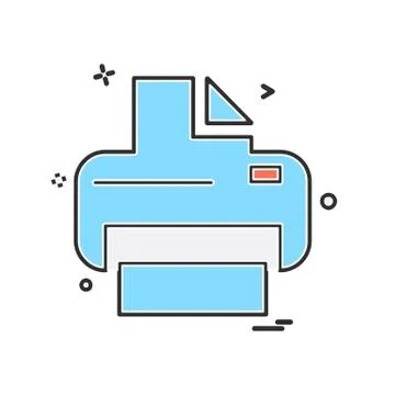 Printer icon design vector Stock Illustration