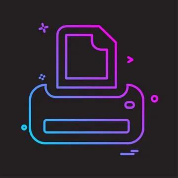 Printer icon design vector Stock Illustration