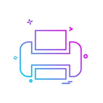 Printer icon design vector Stock Illustration