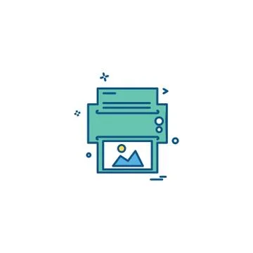 Printer icon design vector Stock Illustration